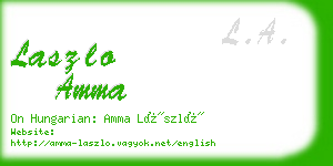 laszlo amma business card